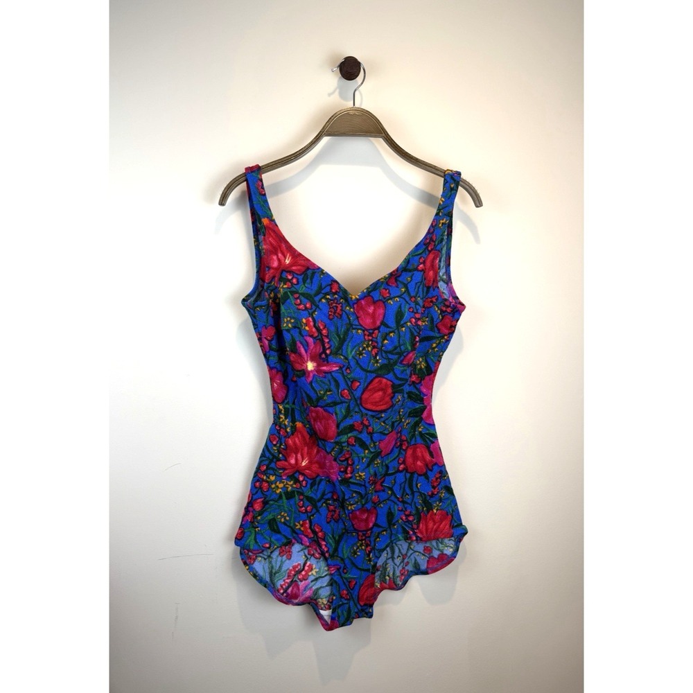 Vintage 60s 70s Bold Floral Triumph One Piece Swimsuit West Germany Measurements
